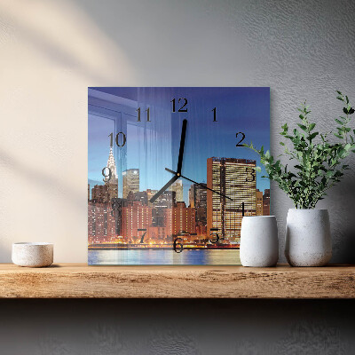 Wanduhr aus glas Horizont
