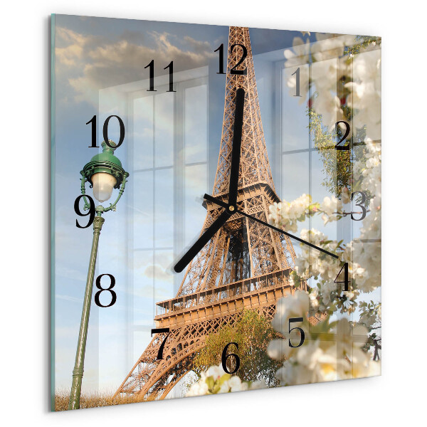 Wanduhr aus glas Eiffelturm Paris
