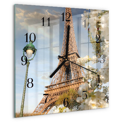 Wanduhr aus glas Eiffelturm Paris