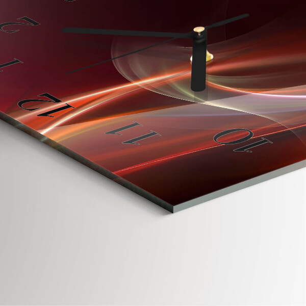 Wanduhr aus glas Abstrakte Linien