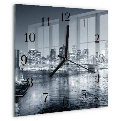 Wanduhr aus glas Nacht des Horizonts