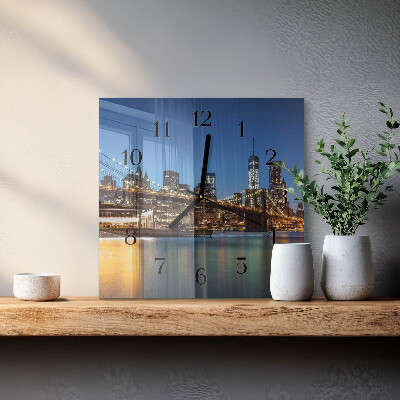 Wanduhr aus glas Horizontale Brücke