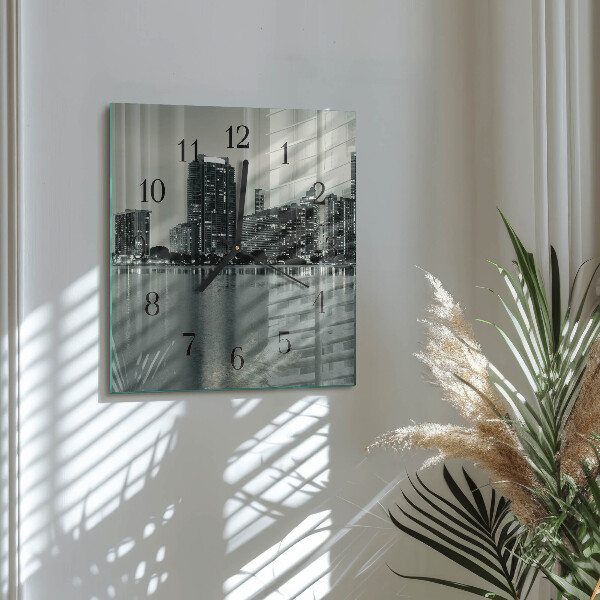 Wanduhr aus glas Horizont