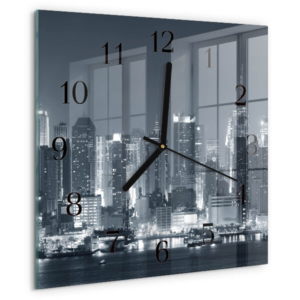 Wanduhr aus glas Nacht des Horizonts