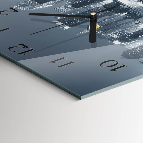 Wanduhr aus glas Nacht des Horizonts