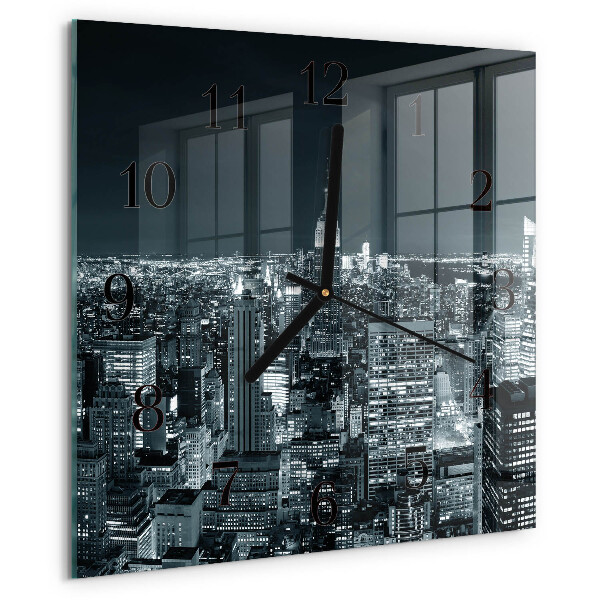 Wanduhr aus glas Nacht des Horizonts