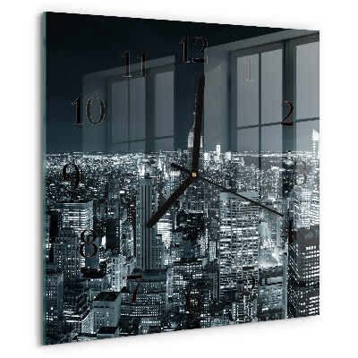 Wanduhr aus glas Nacht des Horizonts