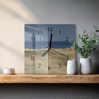 Wanduhr aus glas Meeresdünen