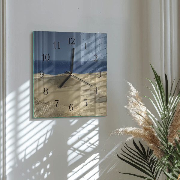 Wanduhr aus glas Meeresdünen