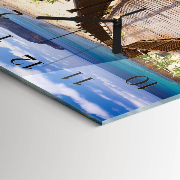 Wanduhr aus glas Strand Meer