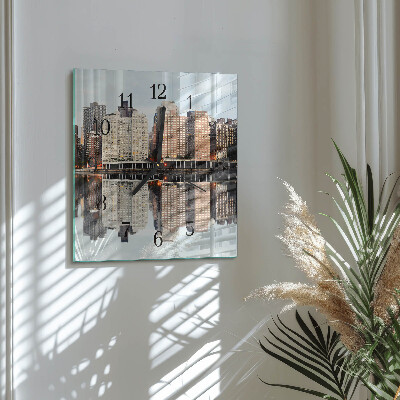 Wanduhr aus glas Horizont