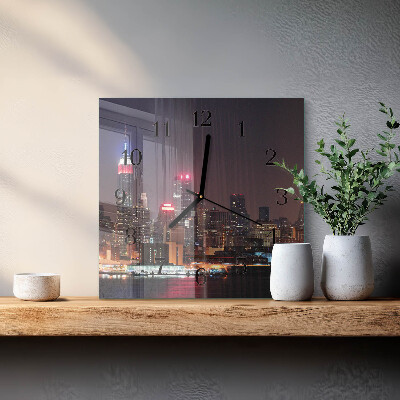 Wanduhr aus glas Horizont