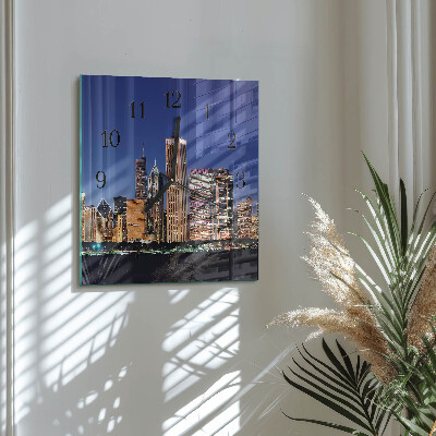 Wanduhr aus glas Horizont