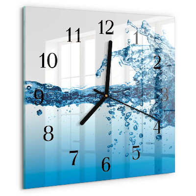 Wanduhr aus glas Wasser