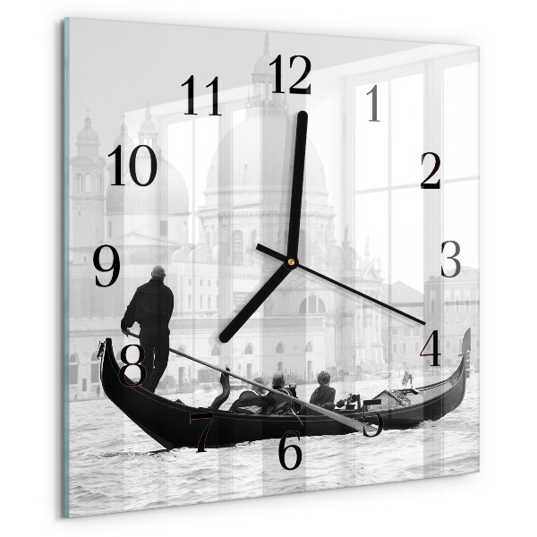 Wanduhr aus glas Das venezianische Boot