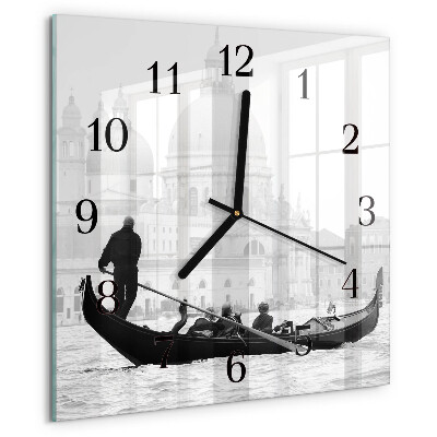 Wanduhr aus glas Das venezianische Boot