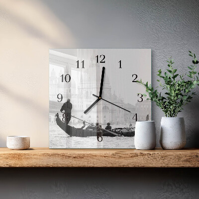 Wanduhr aus glas Das venezianische Boot