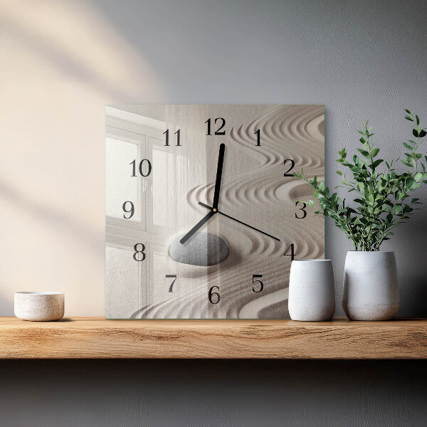 Wanduhr aus glas Steinsand