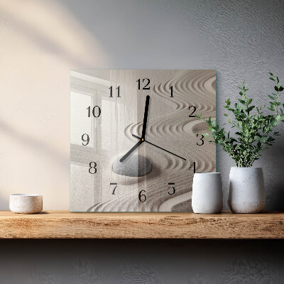 Wanduhr aus glas Steinsand