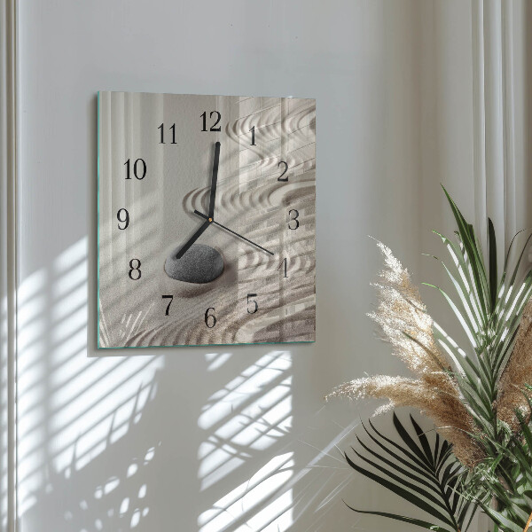 Wanduhr aus glas Steinsand