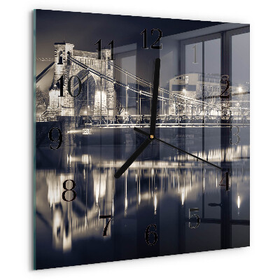Wanduhr aus glas Brücke