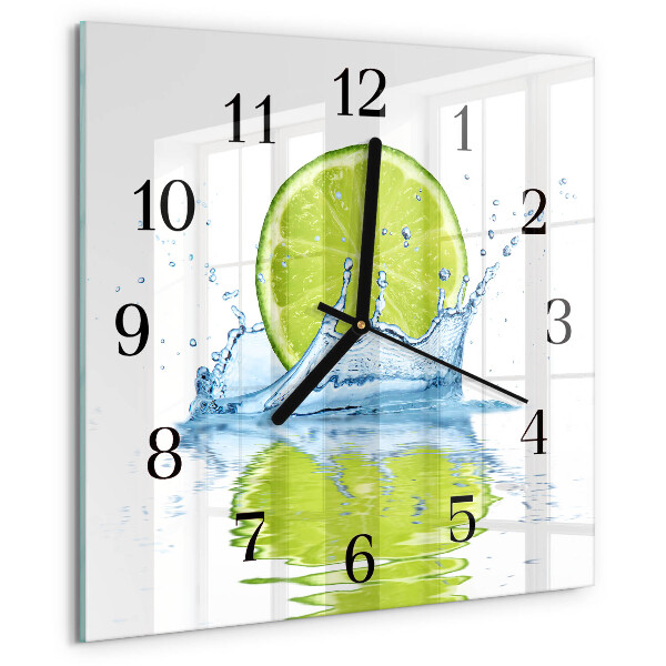 Wanduhr aus glas Kalkwasser
