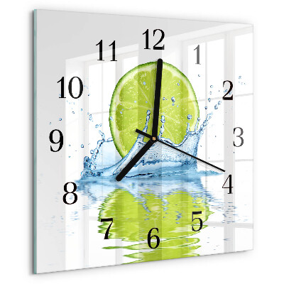 Wanduhr aus glas Kalkwasser