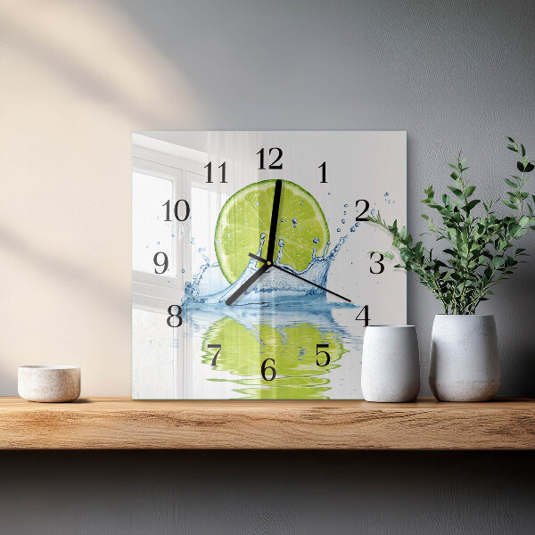 Wanduhr aus glas Kalkwasser