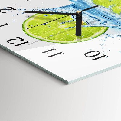 Wanduhr aus glas Kalkwasser