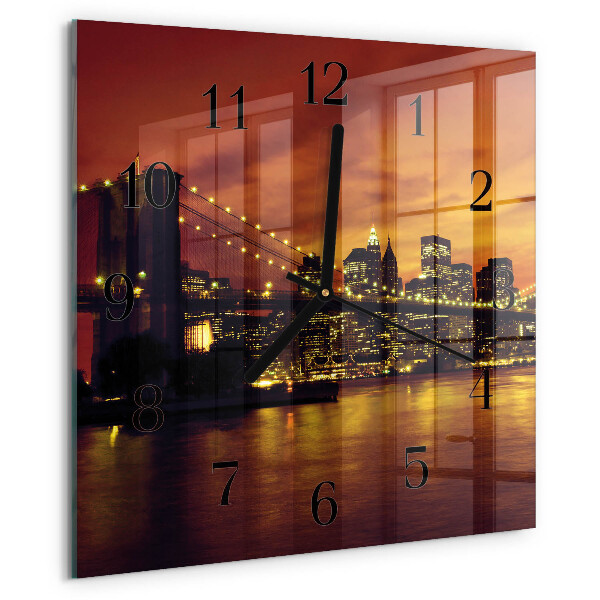 Wanduhr aus glas Horizontale Brücke