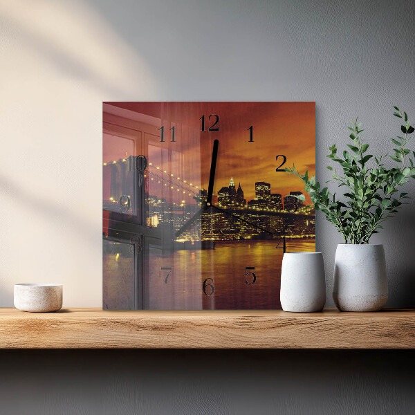 Wanduhr aus glas Horizontale Brücke