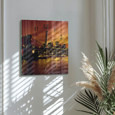 Wanduhr aus glas Horizontale Brücke