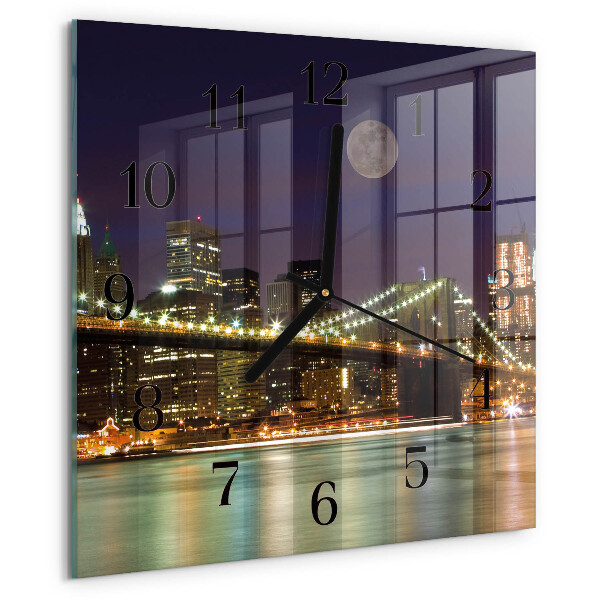 Wanduhr aus glas Horizontale Brücke
