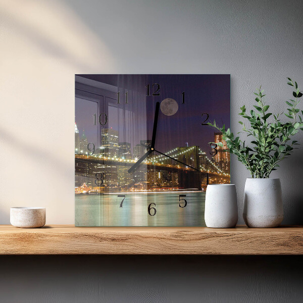 Wanduhr aus glas Horizontale Brücke