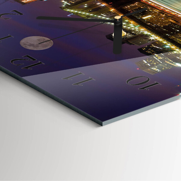 Wanduhr aus glas Horizontale Brücke