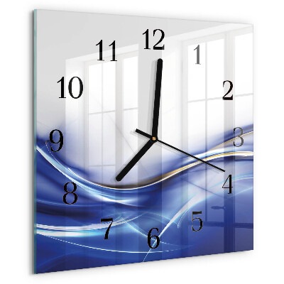 Wanduhr aus glas Abstrakte Linien