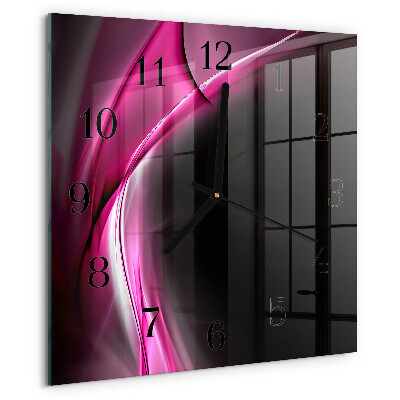 Wanduhr aus glas Abstrakte Linien