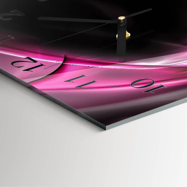 Wanduhr aus glas Abstrakte Linien