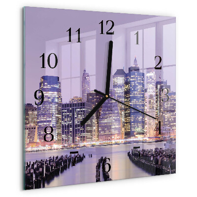 Wanduhr aus glas Horizont