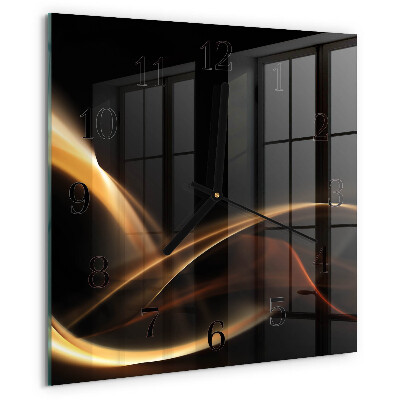 Wanduhr aus glas Abstrakte Linien