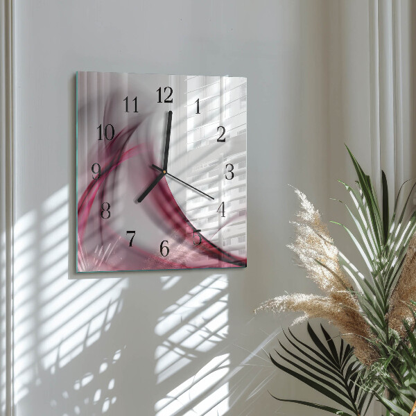 Wanduhr aus glas Abstrakte Linien