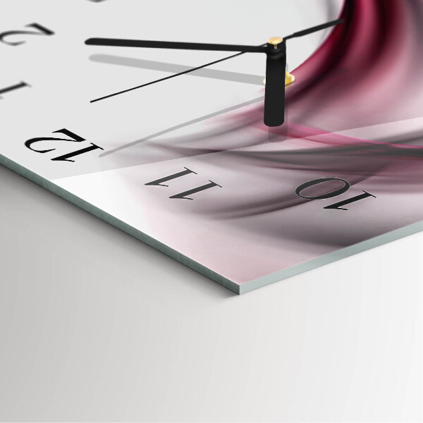 Wanduhr aus glas Abstrakte Linien