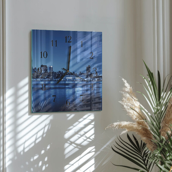 Wanduhr aus glas Horizont