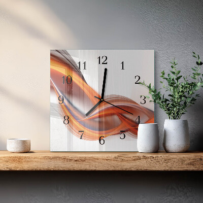 Wanduhr aus glas Abstrakter Rauch