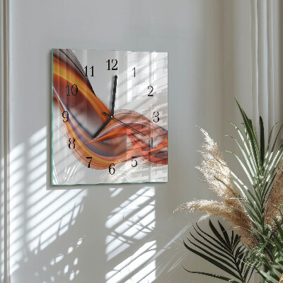 Wanduhr aus glas Abstrakter Rauch