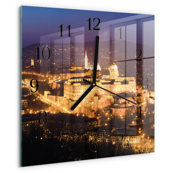 Wanduhr aus glas Stadt Budapest