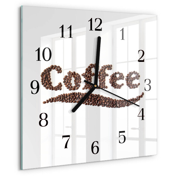 Wanduhr aus glas Kaffee 