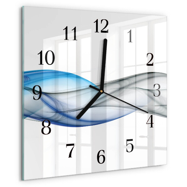 Wanduhr aus glas Abstrakter Rauch