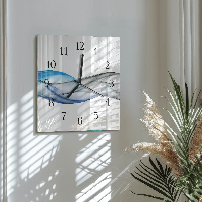 Wanduhr aus glas Abstrakter Rauch