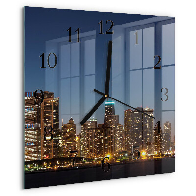 Wanduhr aus glas Horizont